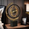 360-Degree Rotating Modern Abstract Metal Globe Sculpture